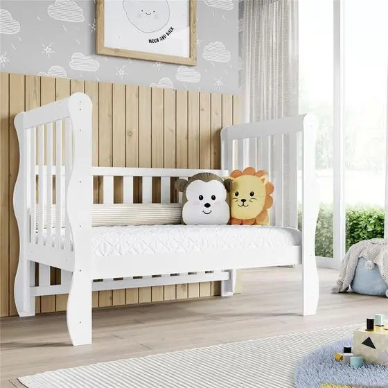 Berço Americano 3 Em 1 Mila Branco Grão De Gente - Image 5