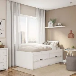 Cama Babá Bari Branca Ws Mobilia - WS MOBÍLIA