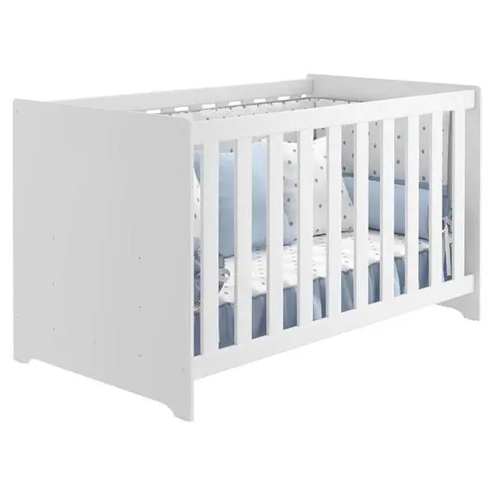 Quarto De Bebê Com Cômoda Infantil Sapateiro Gino E Berço Americano Mali Branco Acetinado Com Colchão Ortobom Reller - Image 7