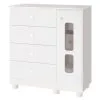 Cômoda Infantil Com Sapateira 1 Porta 4 Gavetas Katatau Reller Branco Brilho