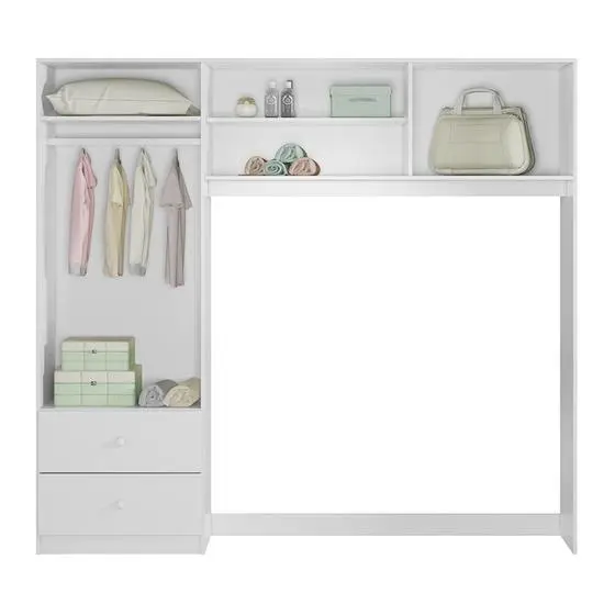 Quarto Bebe Completo Com Conjugado, Berço E Cômoda Sophia Branco - Peternella - Image 2