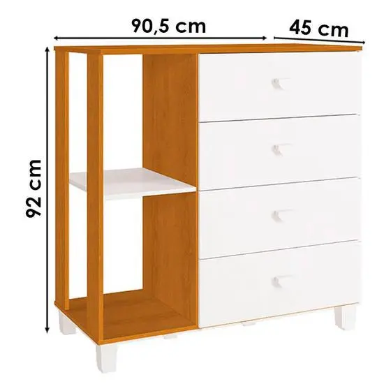 Quarto De Bebê Com Cômoda Sapateiro Gino E Berço Americano Tico Branco Savana Com Colchão Gazin Reller - Image 6