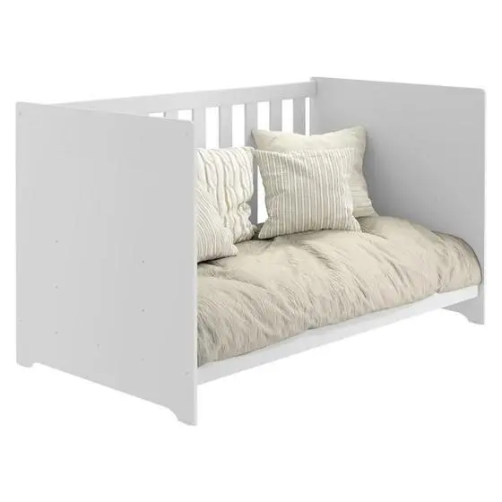 Quarto De Bebê Com Cômoda Infantil Sapateiro Gino E Berço Americano Mali Branco Acetinado Com Colchão Ortobom Reller - Image 8