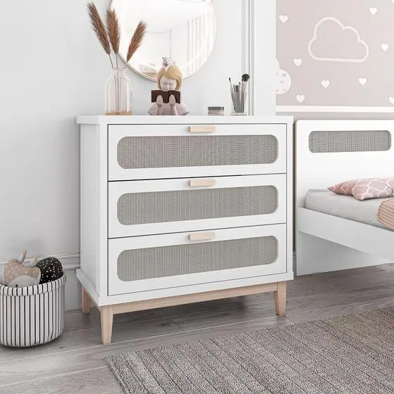 Abra Moveis Comoda Branca Isa Old Para Quarto De Bebê - Abra Móveis