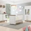Móveis Peroba Quarto Completo Bebê Moveis Peroba Retro Com Capitonê 100% MDF Branco Carvalho
