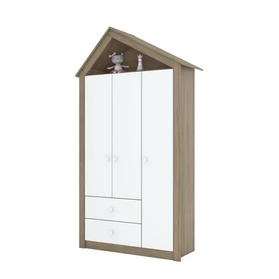 Quarto De Bebê Completo Com Berço 3 Em 1 Guarda-Roupa 3 Portas E Cômoda Giz De Cera Espresso Móveis - Image 6