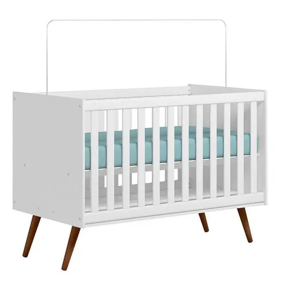 Berço Americano 3820 E Cômoda Infantil 3825 Q Encanto Retrô Branco Brilho - Qmovi - Image 4