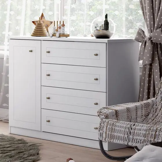 Jogo De Quarto Bebe Infantil Completo Americano Branco - Henn - Image 4