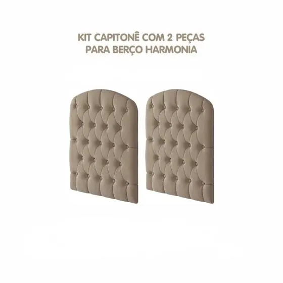 Quarto De Bebê 3 Peças Com Berço Capitonê Cômoda 4 Gavetas E Guarda Roupa 4 Portas 4 Gavetas Aquarel - Espresso Móveis - Image 8