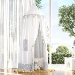 Tenda Dossel Cinza Estrelinhas 2m Grão De Gente