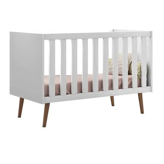 Quarto De Bebê Alice Com Berço Americano Retrô Ana Branco Acetinado Phoenix - Phoenix Baby - Image 7