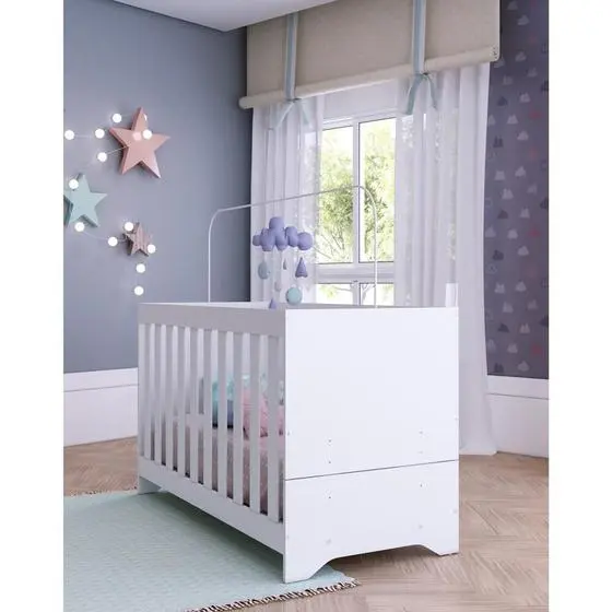 Berço 3 Em 1 Para Colchão 60 X 130 Cm Multimóveis Branco - Image 6