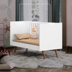 Berço Que Vira Mini Cama Branco Sonho Shop Jm Baby - PHOENIX BABY