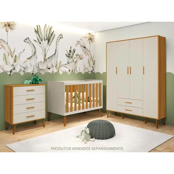 C么moda Infantil 4 Gavetas Isis M贸veis Reller - Image 4