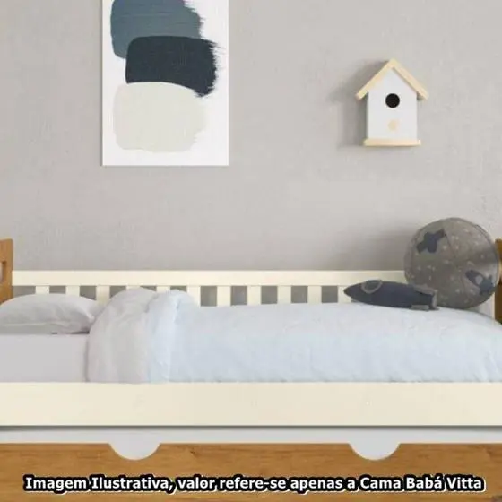 Cama Baba Vitta Na Cor Freijo Off White 194cm - 65441 - Sun House - Image 2