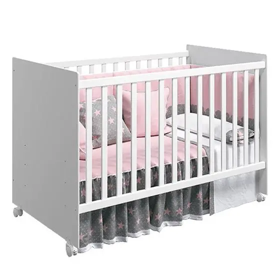 Quarto De Bebê Com Cômoda Sapateiro Gino E Berço Americano Tico Branco Acetinado Com Colchão Gazin Reller - Image 7