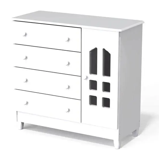 Cômoda Bebê Branca 4 Gavetas E 1 Pt Selena Grão De Gente - Image 2