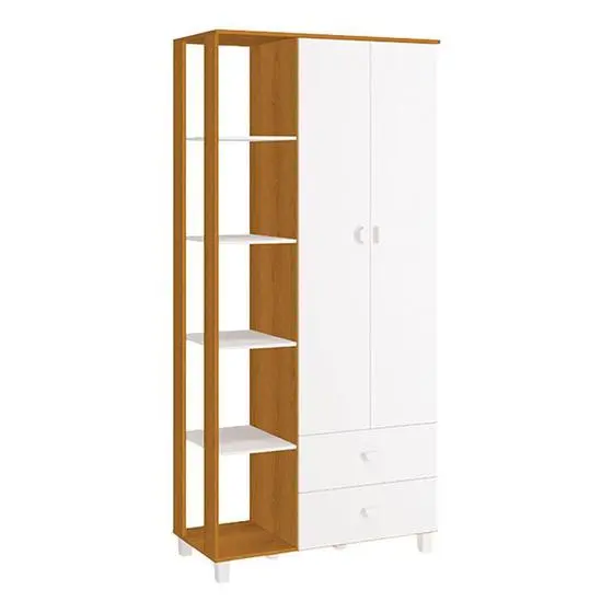 Quarto De Bebê Com Cômoda Sapateiro Gino E Berço Americano Tico Branco Savana Com Colchão Gazin Reller - Image 2