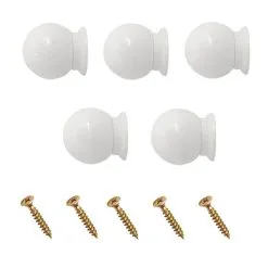 5Pçs Puxador Bola Gd Bebê Cômoda Móveis Gaveta Infantil - P&J