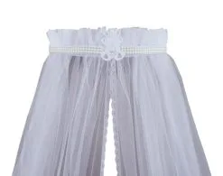 Kit Dossél Quarto De Bebê Urso Realeza Imperial Com Perolas E Véu Completo 2pç - Variedades Enxovais