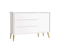 Cômoda Reller Theo 3 Gavetas E Sapateira Branco Fosco 11402