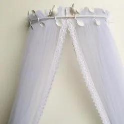 Dossel Passarinho E Folhas - Kit Dossel E Mosquiteiro Passarinho - Berço De Luxo