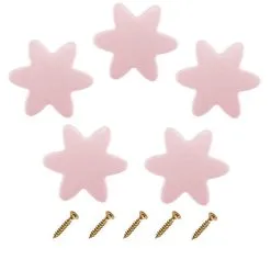 5Pç Puxador Estrela Infantil Cômoda Gaveta Bebê Móveis - P&J