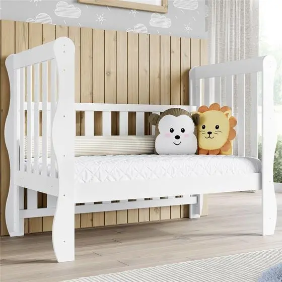 Berço Americano 3 Em 1 Mila Branco Grão De Gente - Image 12