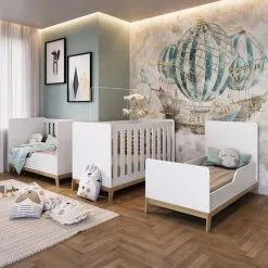 Completa Móveis Berço Multifuncional Altura Flexível Para Bebê E Crianças - Completa Moveis