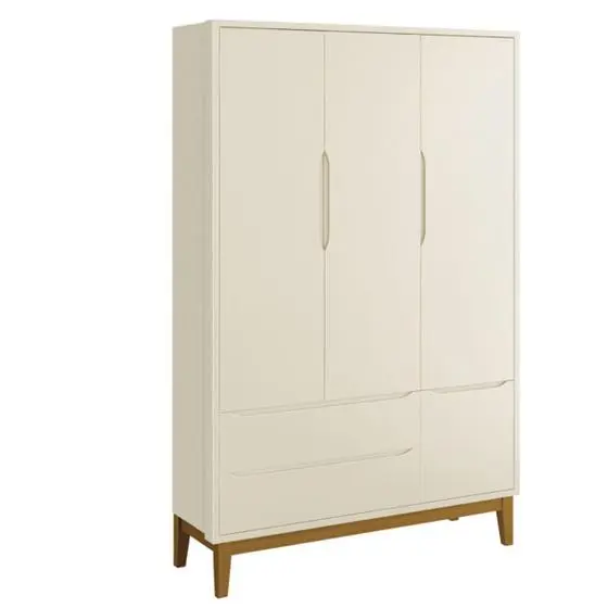 Quarto De Bebê Completo Theo Com Guarda Roupa Cômoda E Berço 100% MDF Pés Classic Amadeirado - Reller - Image 2