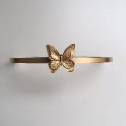 Dossel Dourado De Borboleta - Berço De Luxo