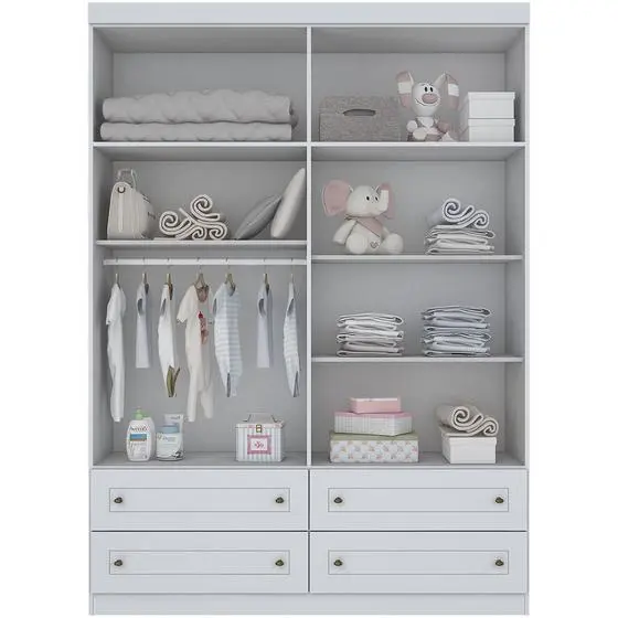 Jogo De Quarto Bebe Infantil Completo Americano Branco - Henn - Image 6
