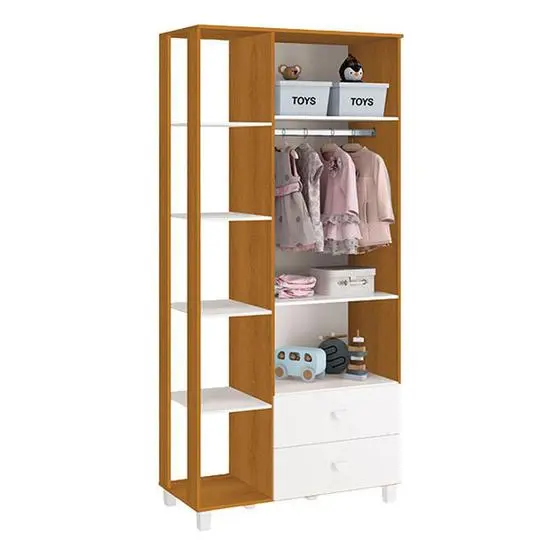 Quarto De Bebê Com Cômoda Sapateiro Gino E Berço Americano Tico Branco Savana Com Colchão Gazin Reller - Image 3