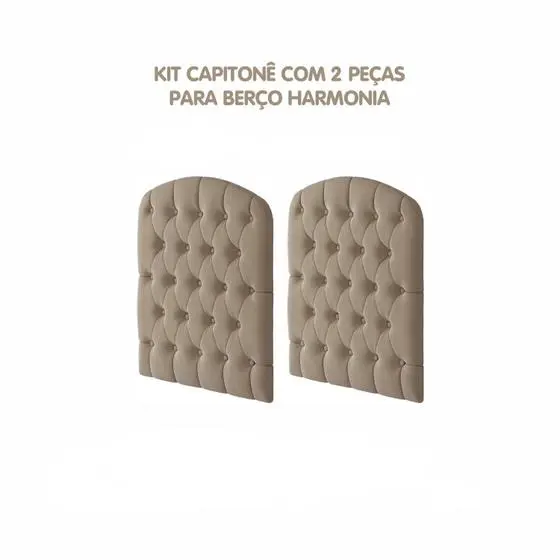 Quarto De Bebê 3 Peças Com Berço Capitonê Cômoda 4 Gavetas E Guarda Roupa 4 Portas 4 Gavetas Aquarel - Espresso Móveis - Image 6