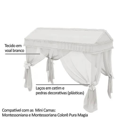 Dossel Branco Para Mini Cama Montessoriana Colore - Pura Magia - Image 2