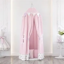 Tenda Dossel Branco E Preto Floral Monet 2m Grão De Gente