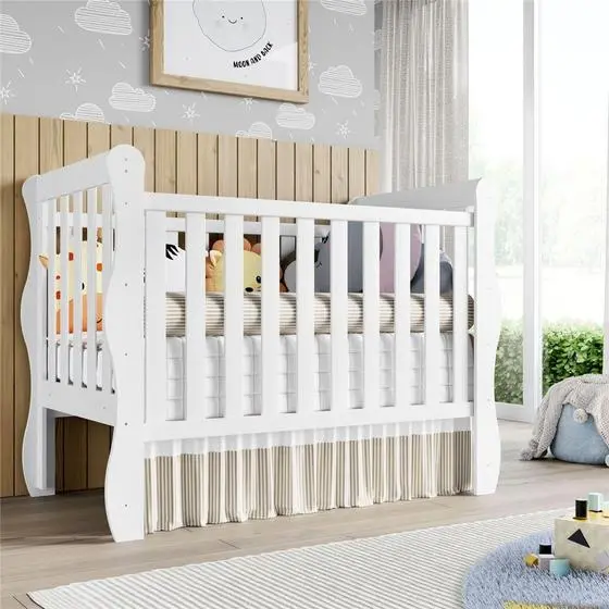 Berço Americano 3 Em 1 Mila Branco Grão De Gente - Image 4