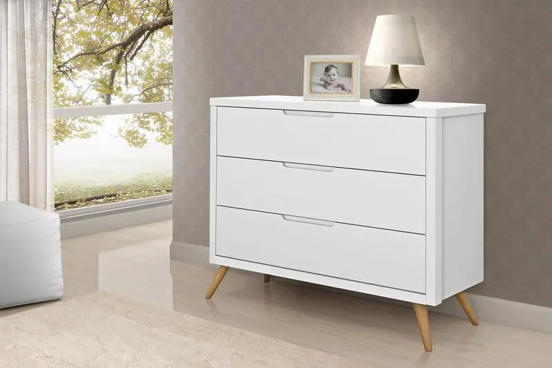 Comoda Infantil Planet Baby Old Clean 3 Gavetas Branco - POTENTE - Image 2