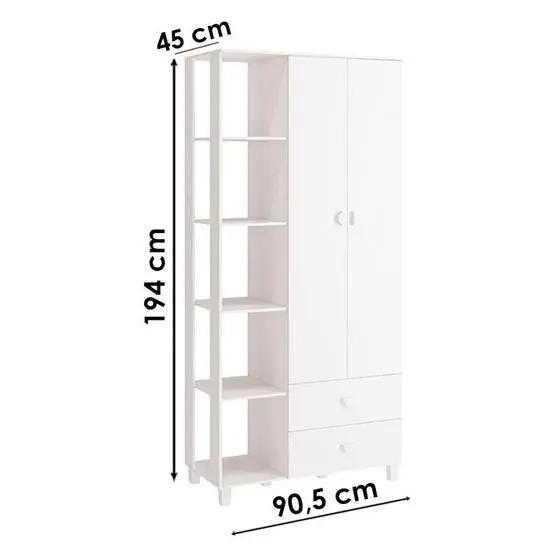 Quarto De Bebê Com Cômoda Infantil Sapateiro Gino E Berço Americano Mali Branco Acetinado Com Colchão Ortobom Reller - Image 4