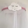 Kit Dossel Decorativo Fino Liso Rosa Com Nuvem Rostinho Acompanha Mosquiteiro De Tule - Melisa Baby