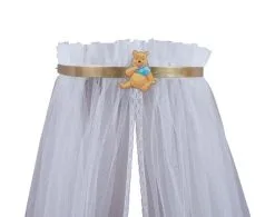 Kit Dossél Quarto De Bebê Parede Dourado Ursinho Pooh Completo Com Véu 2pç - Variedades Enxovais