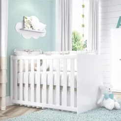 Berço Americano 3 Em 1 Bianco Branco Grão De Gente