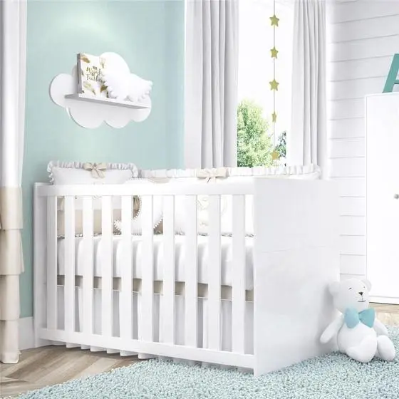 Berço Americano 3 Em 1 Bianco Branco Grão De Gente