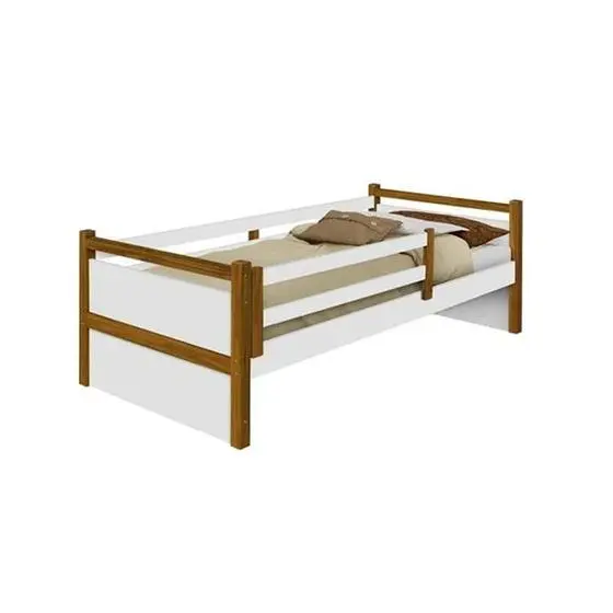 Cama Babá Bianca Design Infantil Solteiro Branco/amêndoa - Móveis - BABY MOBILIA