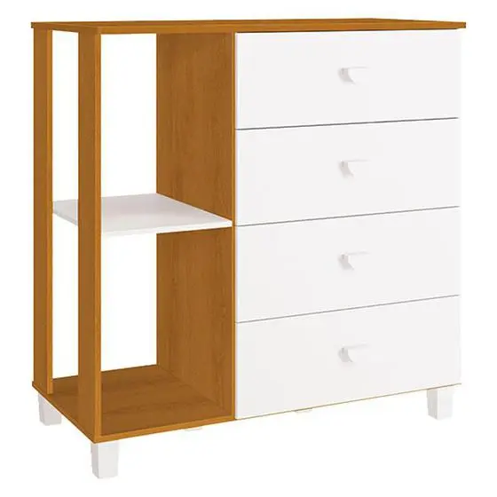 Quarto De Bebê Com Cômoda Sapateiro Gino E Berço Americano Tico Branco Savana Com Colchão Gazin Reller - Image 5